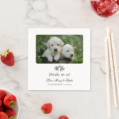 Custom Pet Photo Cocktail servetten voor bruilofte (Insitu)