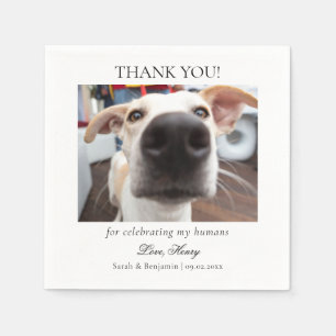 Custom Pet Photo Cocktail servetten voor bruilofte