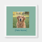 Custom Pet Photo Magnet | Personalized Name Magneet (Voorkant)