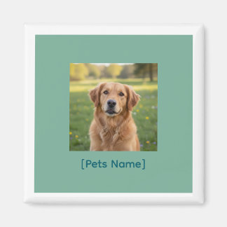 Custom Pet Photo Magnet | Personalized Name Magneet