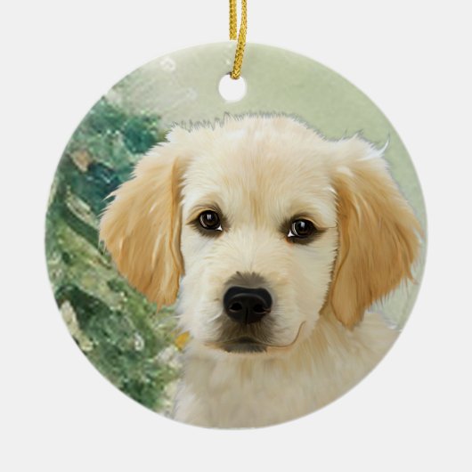 Custom Pet Photo Memorial - Cherished Keepsake Keramisch Ornament (Voorkant)