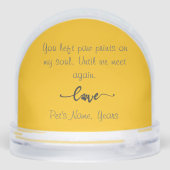 Custom Pet Photo Memorial Sneeuwbol (Achterkant)