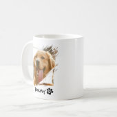 Custom Pet Photo Mok met naam en moderne typografi (Voorkant links)