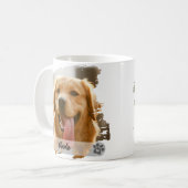 Custom Pet Photo Mok met Naam – Moderne Typografie (Voorkant links)