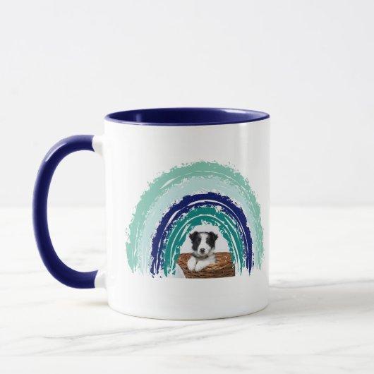 Custom Pet Photo Mok - Rainbow Dog Cat Coffee Cup (Links)