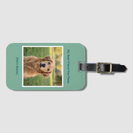 Custom Pet Photo & Name Durable Bagagelabel