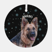 Custom Pet Photo Ornament - Personalized Snowflake (Achterkant)