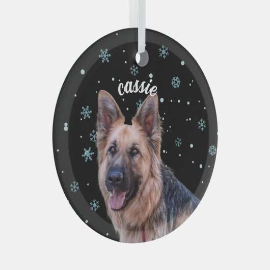Custom Pet Photo Ornament - Personalized Snowflake (Voorkant Rechts)