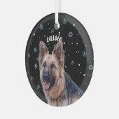 Custom Pet Photo Ornament - Personalized Snowflake (Voorkant links)