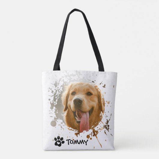 Custom Pet Photo Tote Bag with Name – All Over Pri (Dos)