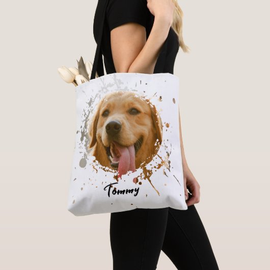 Custom Pet Photo Tote — Personalized Double-Sided Draagtas (Dichtbij)