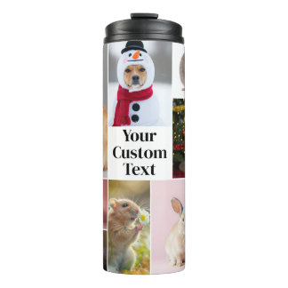 Custom Pet Photo Tumbler | Add Photos & Text Thermosbeker