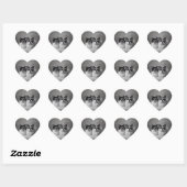Custom Pet Portrait Heart Sticker (Feuille)