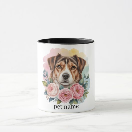 Custom Pet Portrait Mok – Gepersonaliseerde hond o (Midden)