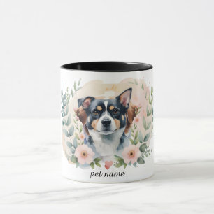 Custom Pet Portrait Mok – Gepersonaliseerde hond o