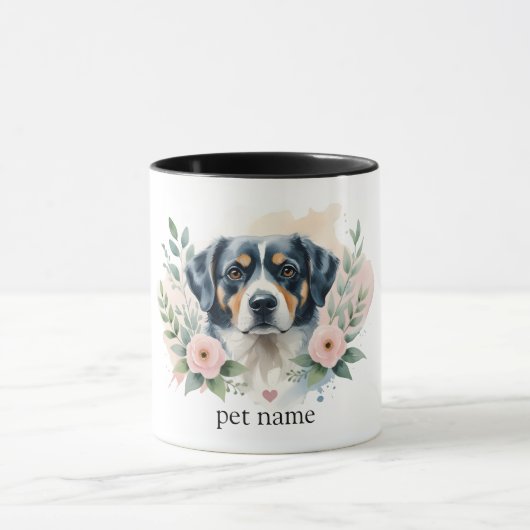 Custom Pet Portrait Mok – Gepersonaliseerde hond o (Midden)