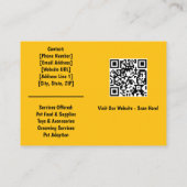 Custom Pet Shop Visitekaartje (Achterkant)