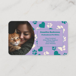 Custom Pet Sitter Visitekaartje met Foto