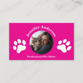 Custom Pet Sitter Visitekaartje met Foto