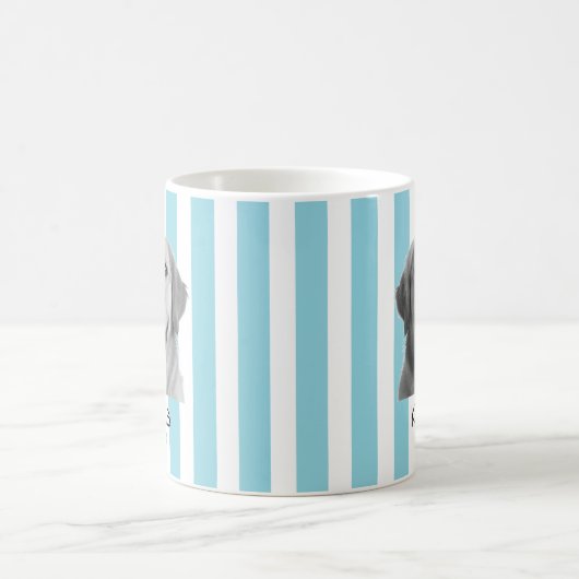 Custom Pet Striped Mug Using Pet Photo (Centre)