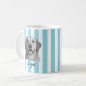 Custom Pet Striped Mug Using Pet Photo Koffiemok (Voorkant links)