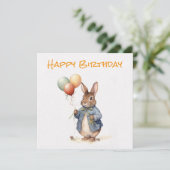 Custom Peter het konijn Gelukkige verjaardag (Staand voorkant)