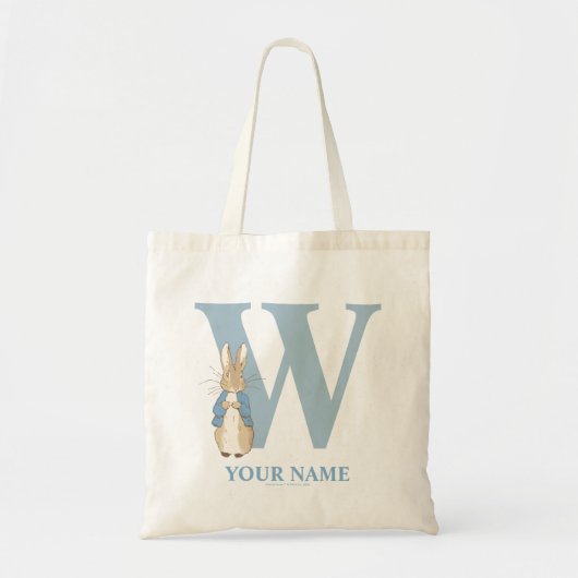 Custom Peter Rabbit - Letter W Canvas tas (Voorkant)