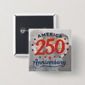 Custom Photo America 250 Anniversary Button (Voorkant /achterkant)