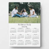Custom Photo and Name 2026 Calendar Desktop Fotoplaat (voorkant)
