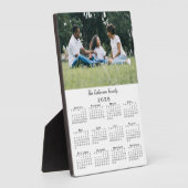 Custom Photo and Name 2026 Calendar Desktop Fotoplaat (Zijkant)