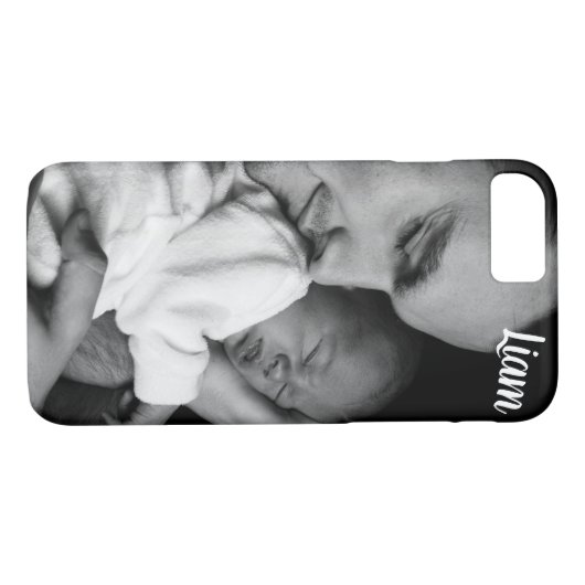 Custom photo and name phone case personalized (Achterkant (Horizontaal))