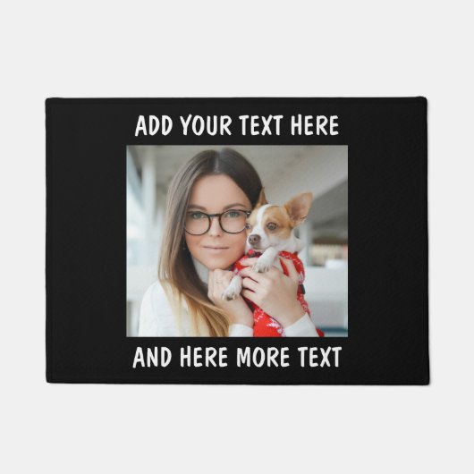 Custom Photo and Text Door Mat (Voorkant)