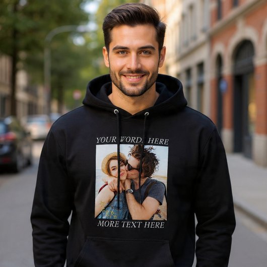 Custom Photo and Text Hoodie