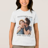 Custom Photo and Text Tri-Blend Shirt (Voorkant)