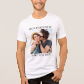 Custom Photo and Text Tri-Blend Shirt (Voorkant)