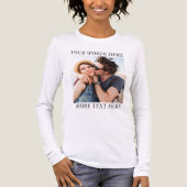 Custom Photo and Text Tri-Blend Shirt (Voorkant volledig)