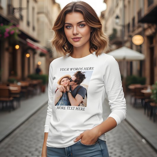 Custom Photo and Text Tri-Blend Shirt
