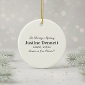 Custom Photo Angel Wings Memorial Keepsake Gift  Keramisch Ornament