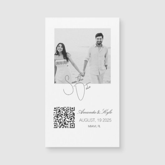 Custom Photo announcement Wedding magnet (Devant)