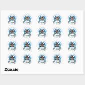 Custom Photo Astronaut Party Uit Deze Wereld Ronde Sticker (Vel)