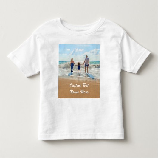 Custom Photo Baby T-Shirt Uw foto's en tekst (Voorkant)