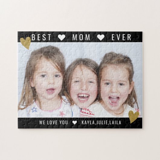 Custom Photo Best Mom Ever Mother's Day Legpuzzel (Horizontaal)