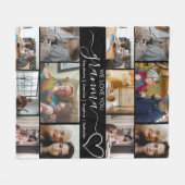 Custom Photo Blanket for Grandma Gift Fleece Deken (Voorkant (Horizontaal))