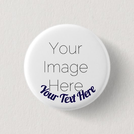 Custom Photo Button Pin – Personalized text Badge (Voorkant)