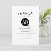 Custom Photo Cake 30th Birthday Invitation (Debout devant)