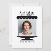 Custom Photo Cake 30th Birthday Invitation (Dos)