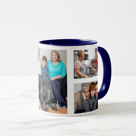 Custom Photo Christmas Mug For Family Personalized (Devant droit)