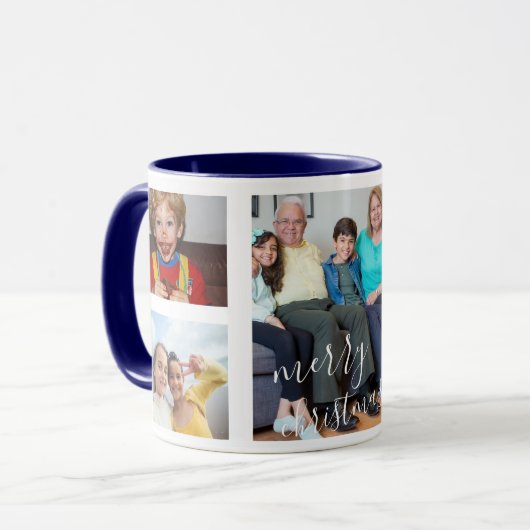Custom Photo Christmas Mug For Family Personalized Mok (Voorkant links)