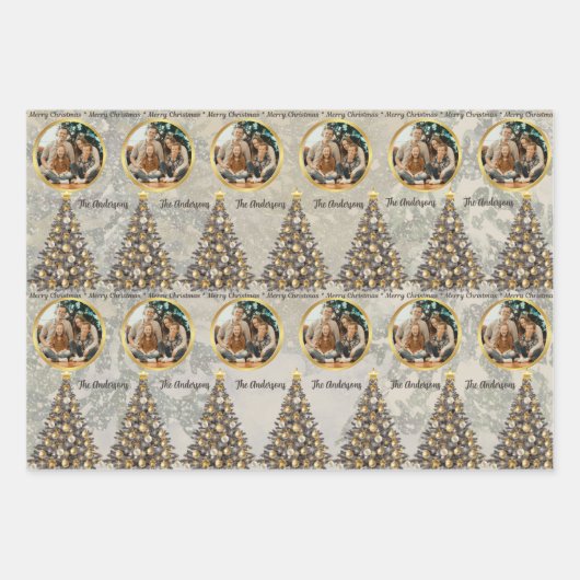 Custom Photo Christmas Wrapping Paper (Voorkant 3)