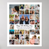 Custom Photo Collage Birthday Gift Poster (Voorkant)